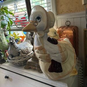 Vintage Mother Goose Canister Cookie Jar